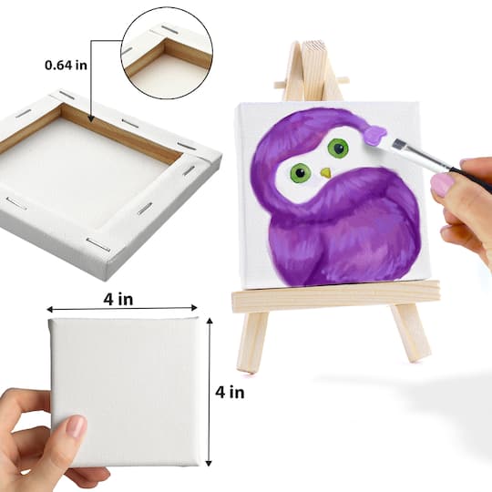 ArtSkills® 4" x 4" Stretched Painting Canvas, 12ct.